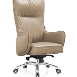 כסא מנהלים יוקרתי דמוי עור בז' – דגם פרימיום B0509